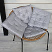 Подушка для стільців (40x40х6 см)  "Хіт" колір світло-сірий 84-002, фото 7