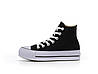Кеди жіночі Converse All Star High black взуття Конверс високі чорно-білі на платформі високій підошві молодіжні, фото 8