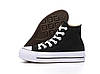 Кеди жіночі Converse All Star High black взуття Конверс високі чорно-білі на платформі високій підошві молодіжні, фото 4