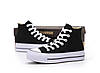 Кеди жіночі Converse All Star High black взуття Конверс високі чорно-білі на платформі високій підошві молодіжні, фото 3