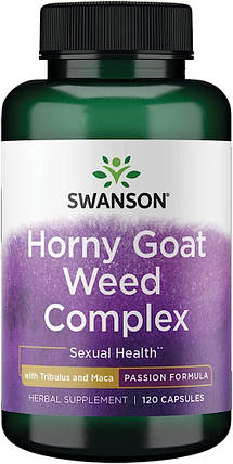 (уцінка термін по 4.25) Для підвищення тестостерону Swanson Horny Goat Weed Complex 60 капс., фото 1