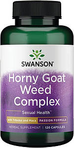 (уцінка термін по 4.25) Для підвищення тестостерону Swanson Horny Goat Weed Complex 60 капс.