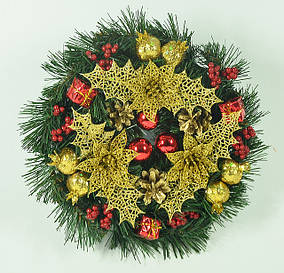 Вінок новорічний прикрашений 0422 RG