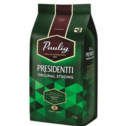Кава Paulig Presidentti Original Strong в зернах 1 кг