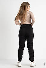 Спортивні штани жіночі утеплені на флісі трикотажні великих розмірів на високий зріст YOLA, фото 2