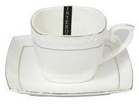 Чашка з блюдцем порцелянова ТМ Interos "Снігова Королева", 240 мл (507009-А ML)