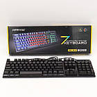 Дротова клавіатура з підсвічуванням RGB, ZORNWEE ZE-510 / Ігрова механічна клавіатура c USB, фото 11