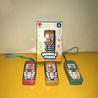 Игрушечный Мобильный телефон арт.DJ222 (240шт/2) 3 цвета микс, батар., р-р12*5*2см, короб.16*12*3,5см