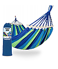 Гамак подвійний садовий підвісний туристичний для дому та дачі Heckermann 260x150 см., фото 2
