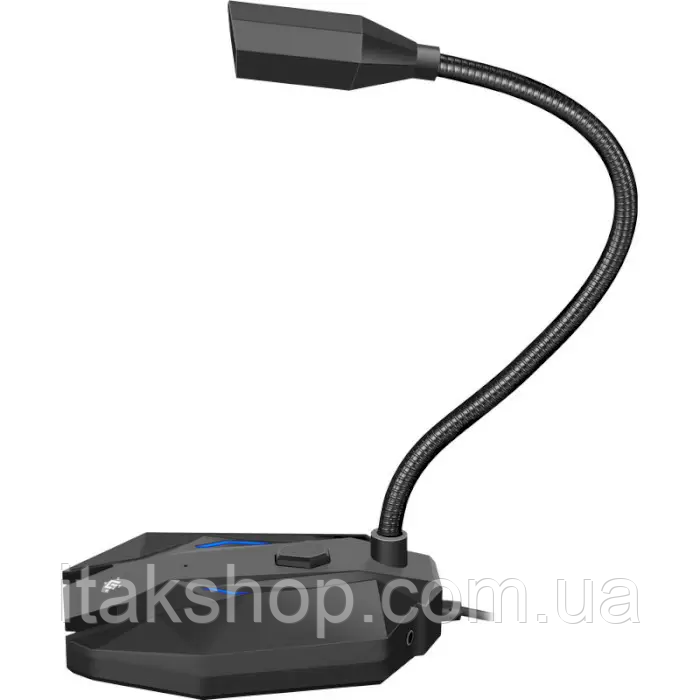 Мікрофон для стримінгу та онлайн-ігор Defender Tone GMC 100 USB LED (кабель 1.5м) Чорний, фото 1