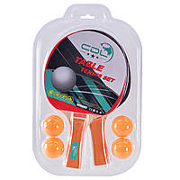 Теннис настольный ТТ2310 (50шт) 2 ракетки, 4 мячика, в слюде