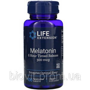 Купить Мелатонин 6-часовой (Melatonin 6 Hour Timed Release) 0.3 мг 100 ...