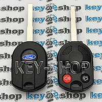 Ключ для Ford (Форд), 4 кнопки, с чипом 4D63 (80bit) / (315 mhz), с лезвием HU101