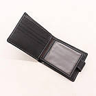 Чоловічий шкіряний гаманець ( 9х11х2,5 см) / Чоловічий чорний клатч / Гаманець чоловічий, фото 9