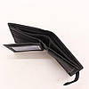 Чоловічий шкіряний гаманець Jinbaolai (9х11х2,5 см), Чорний / Чоловіче портмоне з кнопкою / Клатч чоловічий, фото 8