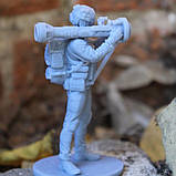 Статуетка колекційна Військовий ЗСУ з NLAW фігурка з фотополімеру, антикваріат, декоративна для інтер'єру, ручна робота, фото 2