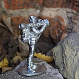 Статуетка колекційна Військовий ЗСУ з NLAW фігурка з фотополімеру в хромі, антикваріат, декоративна для інтер'єру, ручна робота, фото 3