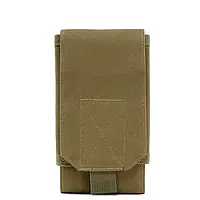 Подсумок чехол для телефона Phone Pouch MOLLE Койот/ Футляр для телефона военным/ Армейский чехол