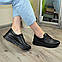 Кросівки шкіряні жіночі на шнурівці. Колір чорний, фото 6