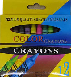 Олівці воскові Crayons, 12 кольорів