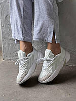 Белые кроссовки для мужчин и женщин Adidas Ozelia White. Светлые кроссовки унисекс Адидас Озелия.