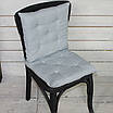 Подушка для стільців (40x40х6 см) "Хіт" колір сіро-блакитний 84-005, фото 3