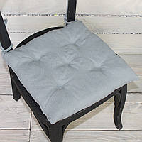 Подушка для стульев (40x40х6 см) "Хит" цвет серо-голубой 84-005