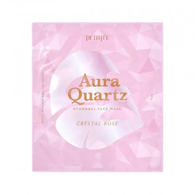 Гідрогелева маска для обличчя з перлами та трояндою PETITFEE Aura Quartz Hydrogel Face Mask Crystal Rose