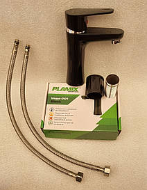 Змішувач на умивальник Plamix Vega-001 Black чорного кольору