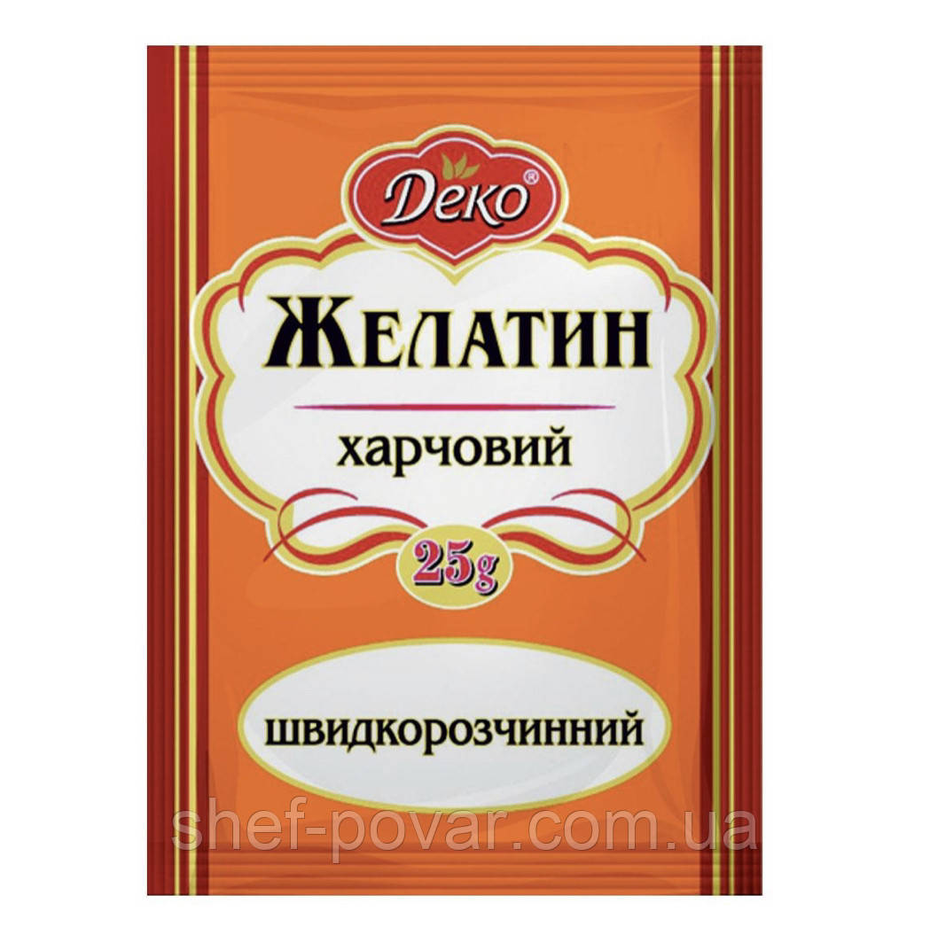 Желатин "Деко" 25г швидкорозчинний, фото 1