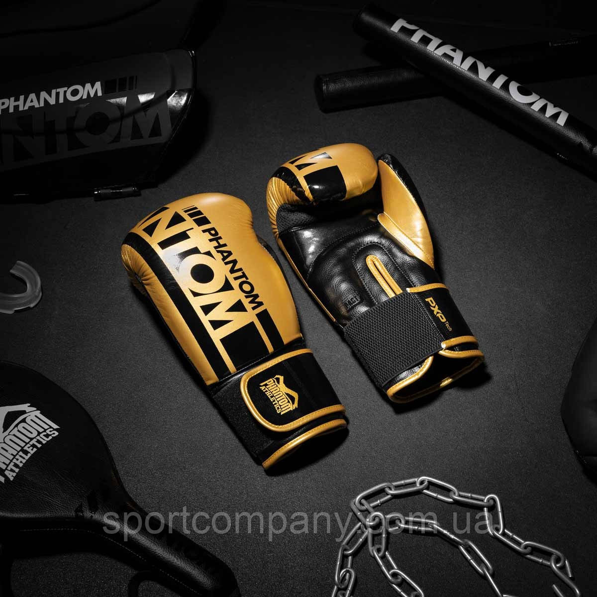 Боксерські рукавиці Phantom APEX Elastic Gold 14 унцій (капа в подарунок)