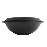 Чавунна сковорода WOK 8 л "Brizoll" з кришкою - сковорідкою гриль, фото 7