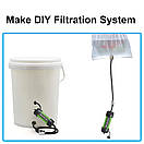 Портативний фільтр для води туристичний похідний Water Filter Strawна 3000 л Зелений, фото 5