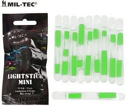 Хімічні ліхтарі Mil-Tec Lightstick mini 14931501 10шт зелені