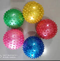 Мяч MB0113 (300шт) с шипами, резиновый 20 см, 68 грамм, 6 цветов TZP163