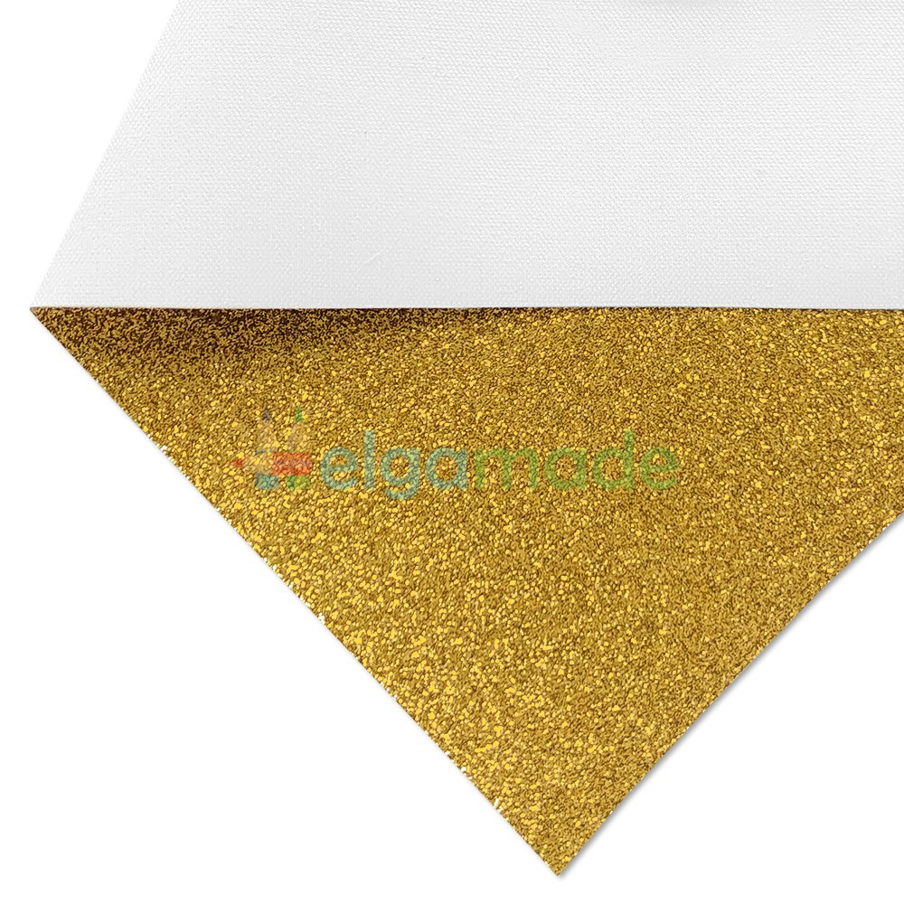 Кожзам з дрібними блискітками ЖОВТИЙ, 20х27 см, Китай, фото 1