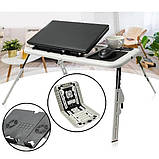 Підставка для ноутбука два вентилятори LD-09 E-Table, Столик для ноутбука з регулюванням нахилу BK-43, фото 8