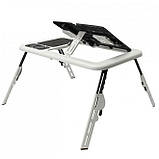 Столик для ноутбука для роботи на ліжку LD-09 Підставка ноутбука з протиковзким покриттям OZ-29, фото 3