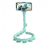 Гнучкий тримач для телефону з універсальними присосками Cute Worm Lazy Holder. Колір блакитний KV-52, фото 2