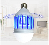 Антимоскитная лампа 2 в 1 ловушка от комаров и энергосберегающая лампочка 15 Вт