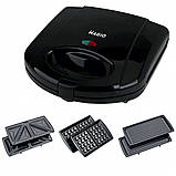 Електрогриль притискний ребристий Magio, Контактний гриль для кафе, Гриль притискний хороший WX-77, фото 2