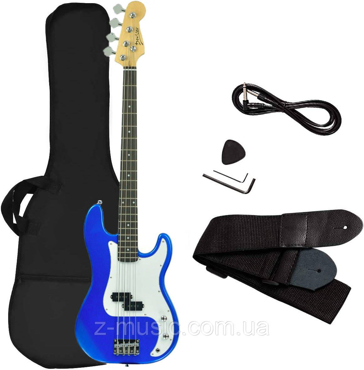 Бас-гітара Deviser L-B1-4 BL (чохол, кабель, ремінь, ключі, медіатор), фото 1
