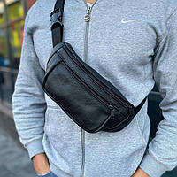 Бананка на блискавці, Чоловіча бананка для хлопця, Сумка-бананка для роботи Сумка чорна VL-94