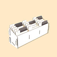 Подставка-органайзер кардхолдер для карточек, номерков, пластиковых карт «CD»(лхдф) на 15 ячеек (411147) белый