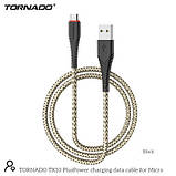USB кабель Tornado TX10 Micro (2,4A/1м)- срiбний, фото 3