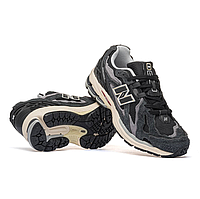 Мужские кроссовки New Balance 1906D Protection Pack Black Grey обувь Нью Баланс серые замш