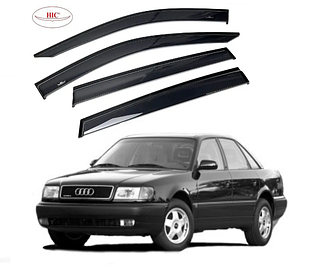 Дефлектори вікон, вітровики Audi 100, А-6 (С4) седан 1990-1997 (скотч) HIC