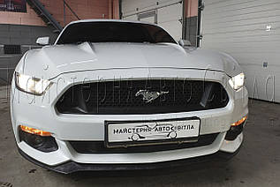 Ford Mustang Mk6 USA - заміна ксенонових лінз на світлодіодні Bi-LED лінзи