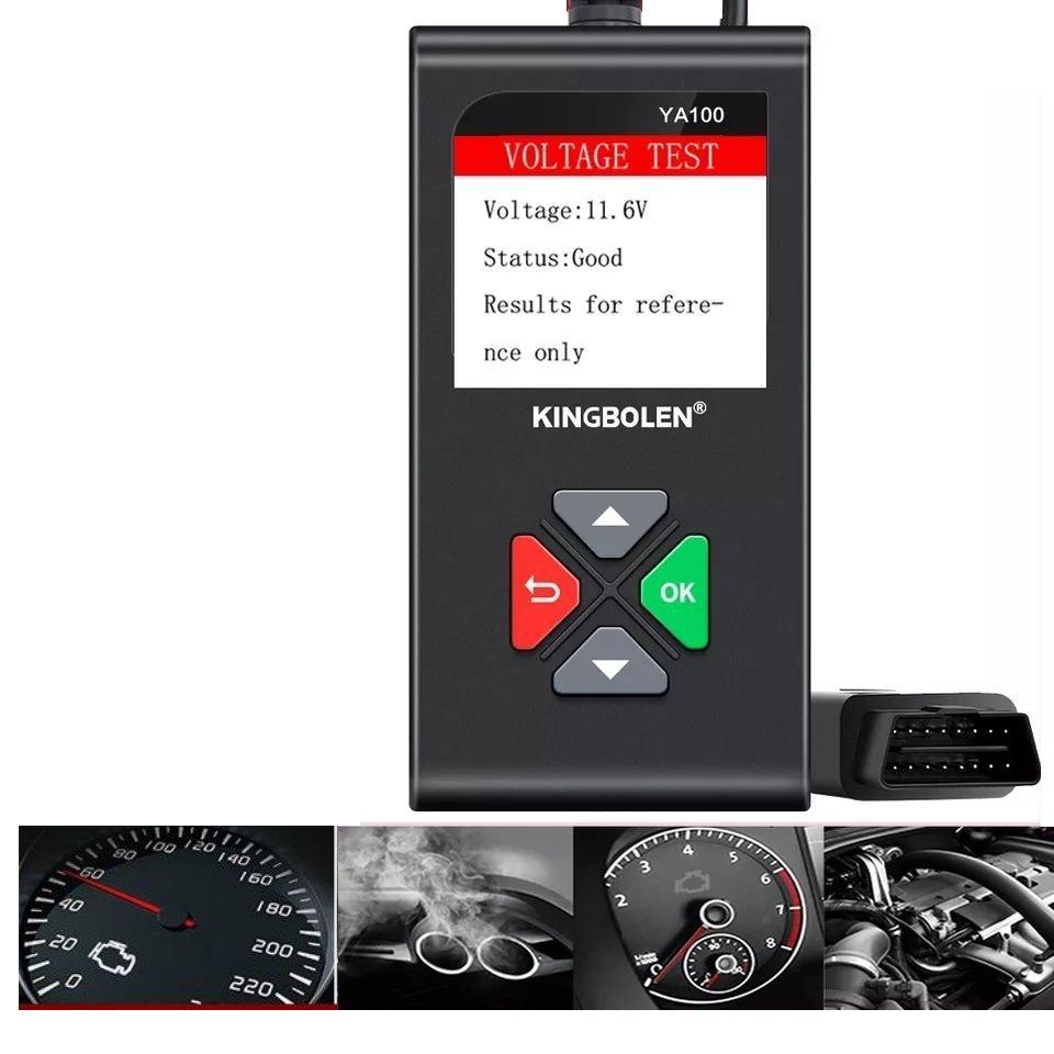 Діагностичний сканер для авто KINGBOLEN YA100 OBD2 для читання та стирання коду помилки двигуна., фото 1