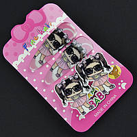 Набір для волосся дитячі гумки та шпильки з лялечками розмір шпильок 5х2 см